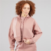 adidas Originals Womens Off Placed 3-Stripes Full Zip Track Top Warm Clay