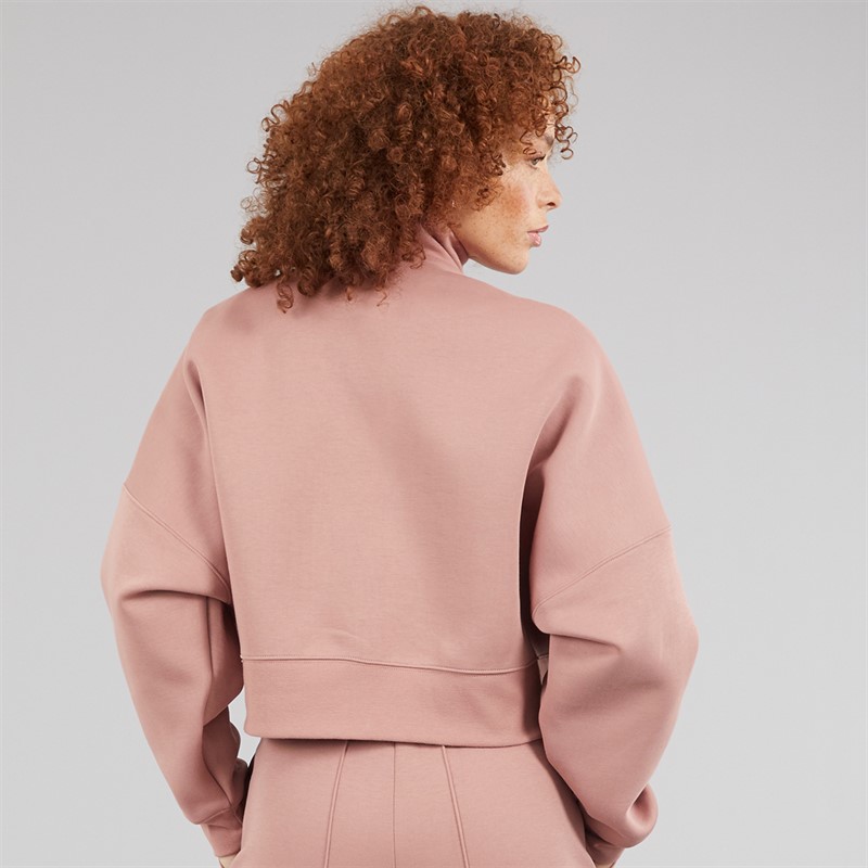 adidas Originals Womens Off Placed 3-Stripes Full Zip Track Top Warm Clay