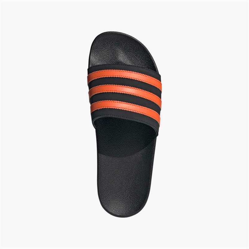adidas Originals Mens Adilette Slides Core Black/Orange/Core Black