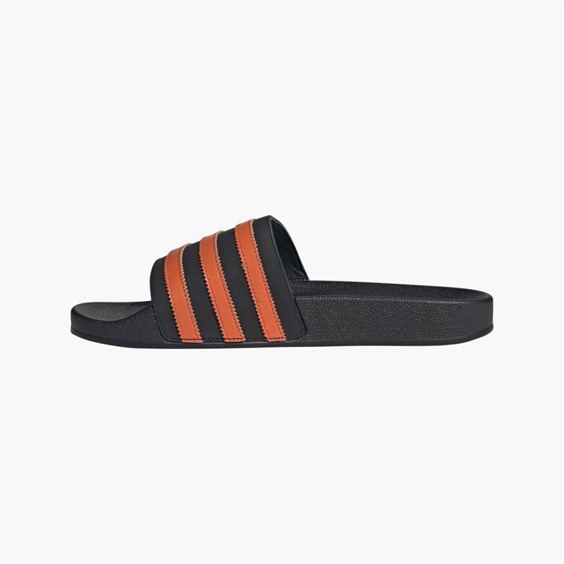 adidas Originals Mens Adilette Slides Core Black/Orange/Core Black