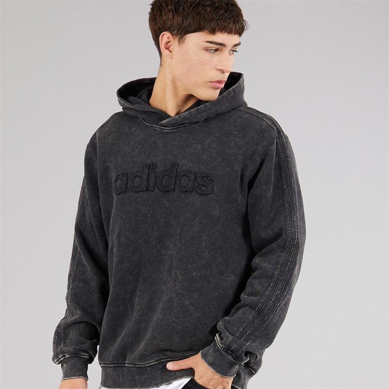 adidas Originals Mens Washed Hoodie Black