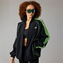 adidas Originals Womens Adicolour Teamgeist Oversized Woven Track Top Black/Signal Green
