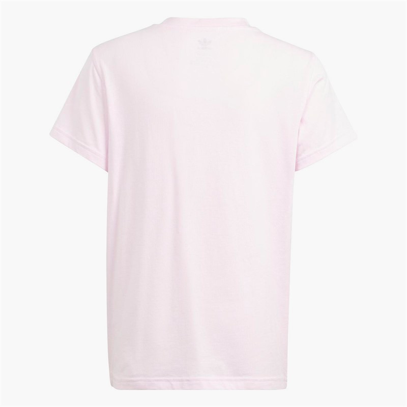 adidas Originals Junior Adicolor Trefoil Logo T-Shirt Clear Pink