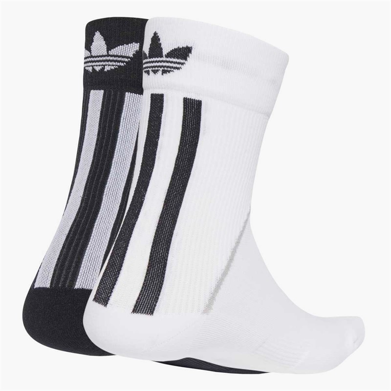 adidas Originals Mens Techy Two Pack Crew Socks White/Black