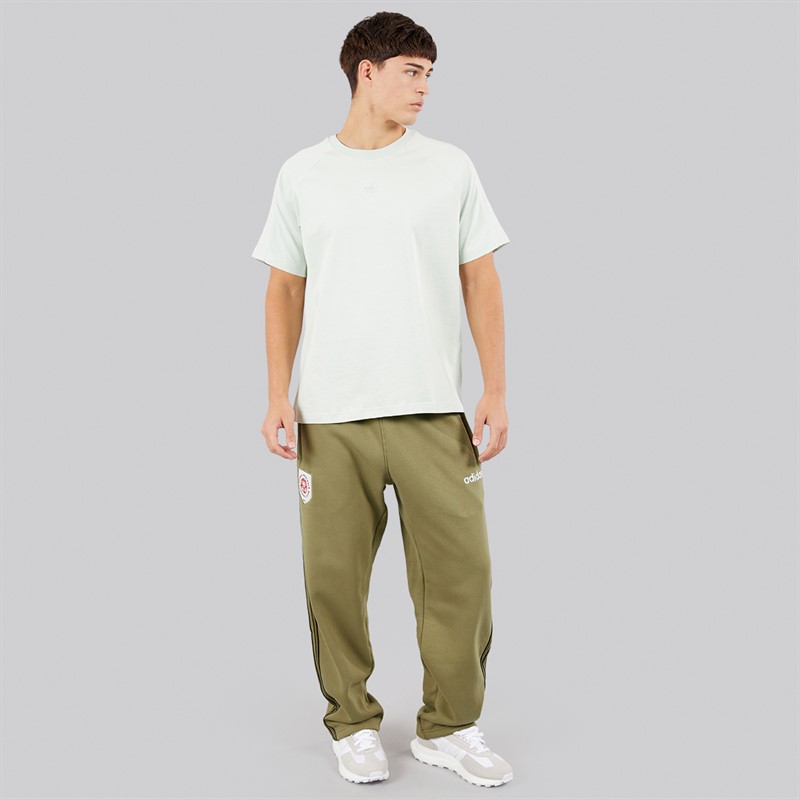 adidas Originals Mens Mesh Stripe Joggers Orbit Green
