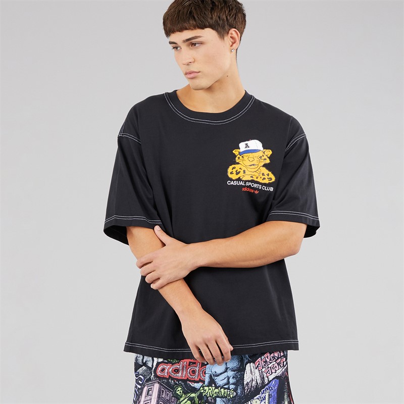 adidas Originals Mens Wabash Oversized T-Shirt Black