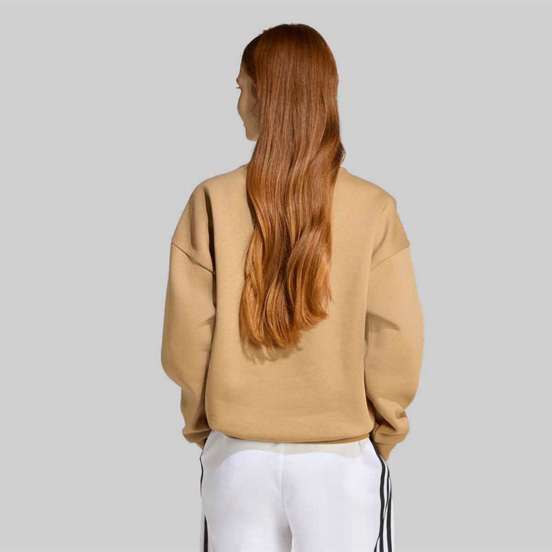 adidas Originals Junior Girls Trefoil Logo Boyfriend Fit Sweatshirt Cardboard
