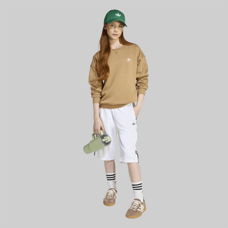 adidas Originals Junior Girls Trefoil Logo Boyfriend Fit Sweatshirt Cardboard