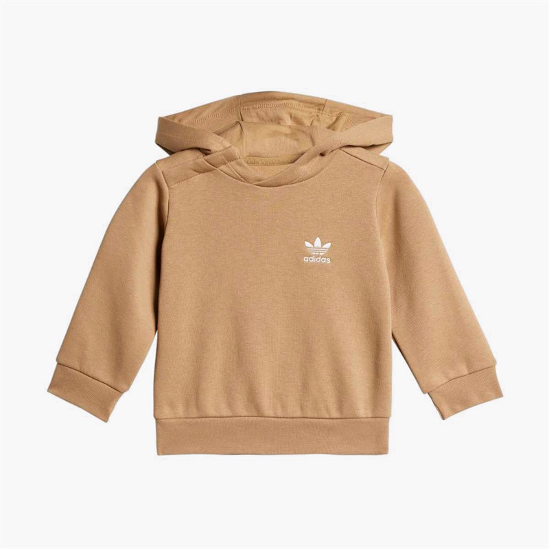 adidas Originals Infant Trefoil Logo Hoodie And Joggers Set Cardboard