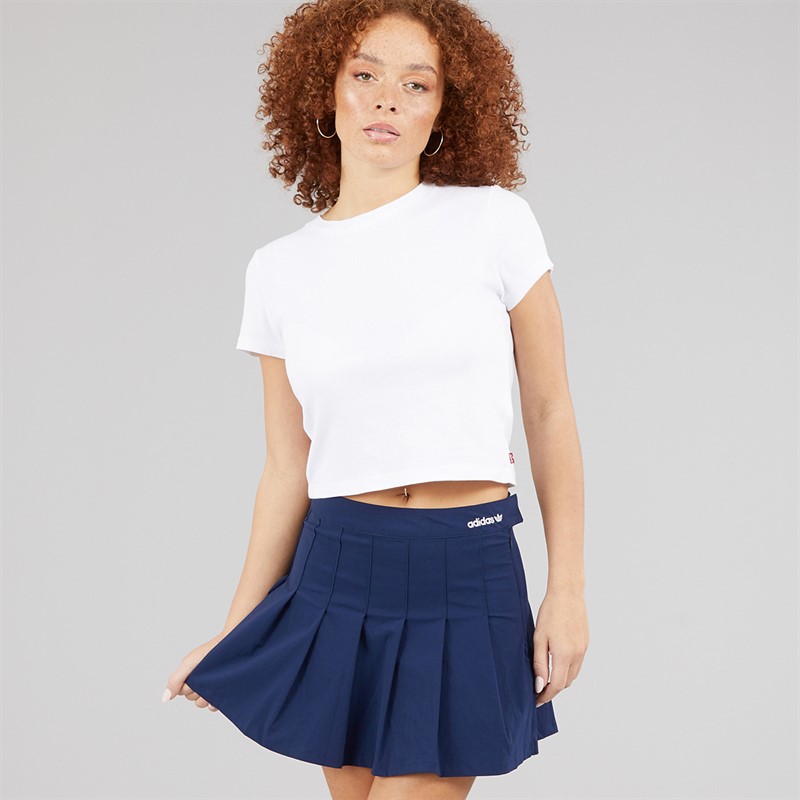 adidas Originals Womens Pleated Skirt Night Indigo