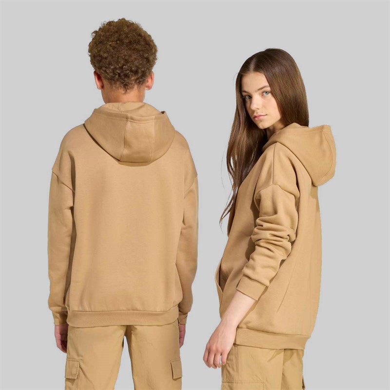 adidas Originals Junior Trefoil Logo Loose Fit Hoodie Cardboard/White