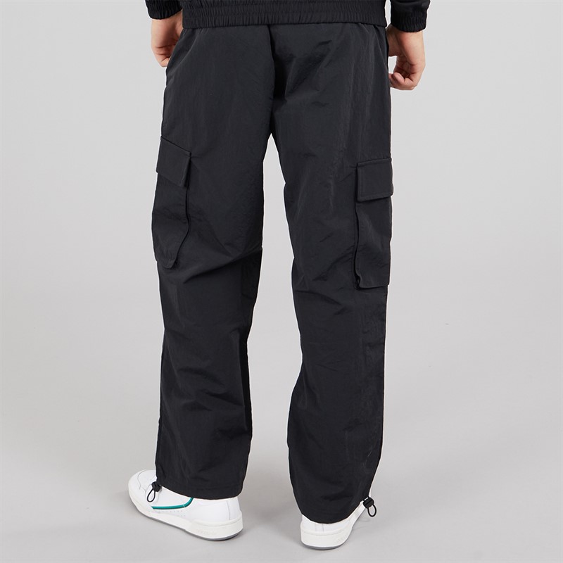 adidas Originals Mens Front Stripes Woven Cargo Pants Black
