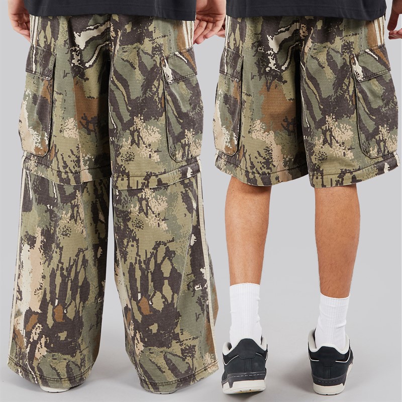 adidas Originals Mens Zip Off Cargo Pants Multicolor/Orbit Green