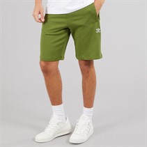 adidas Originals Mens Trefoil Essentials Fleece Shorts Tech Olive
