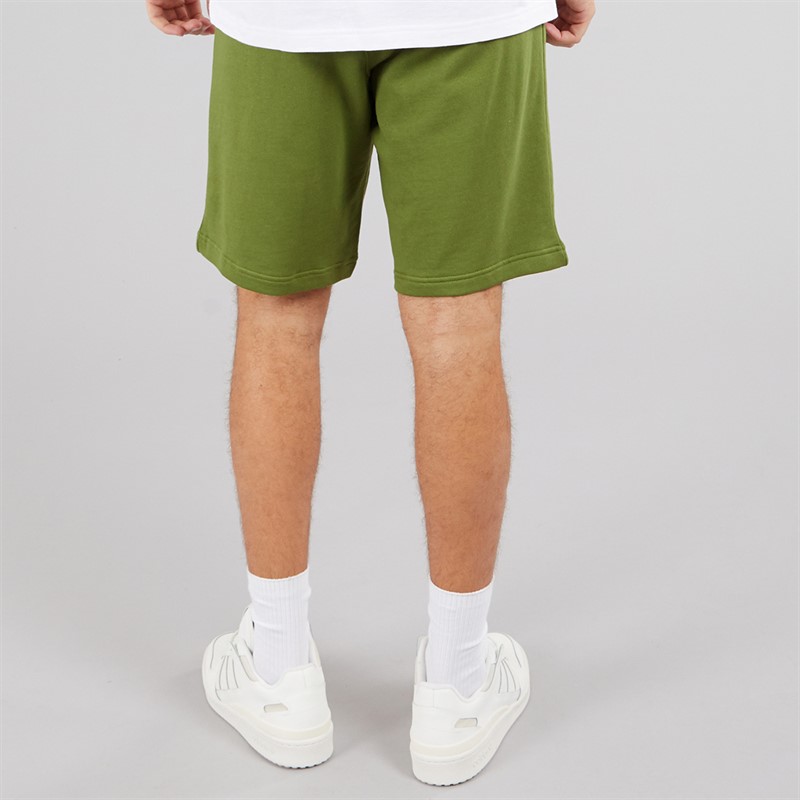 adidas Originals Mens Trefoil Essentials Fleece Shorts Tech Olive