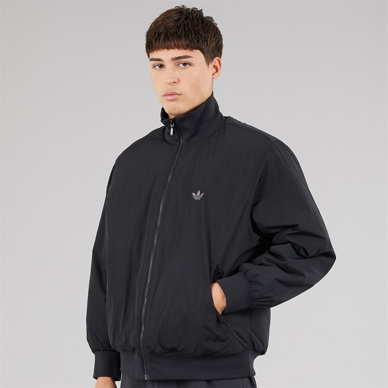 adidas Originals Mens Trefoil Oversized Hylon Bomber Jacket Black