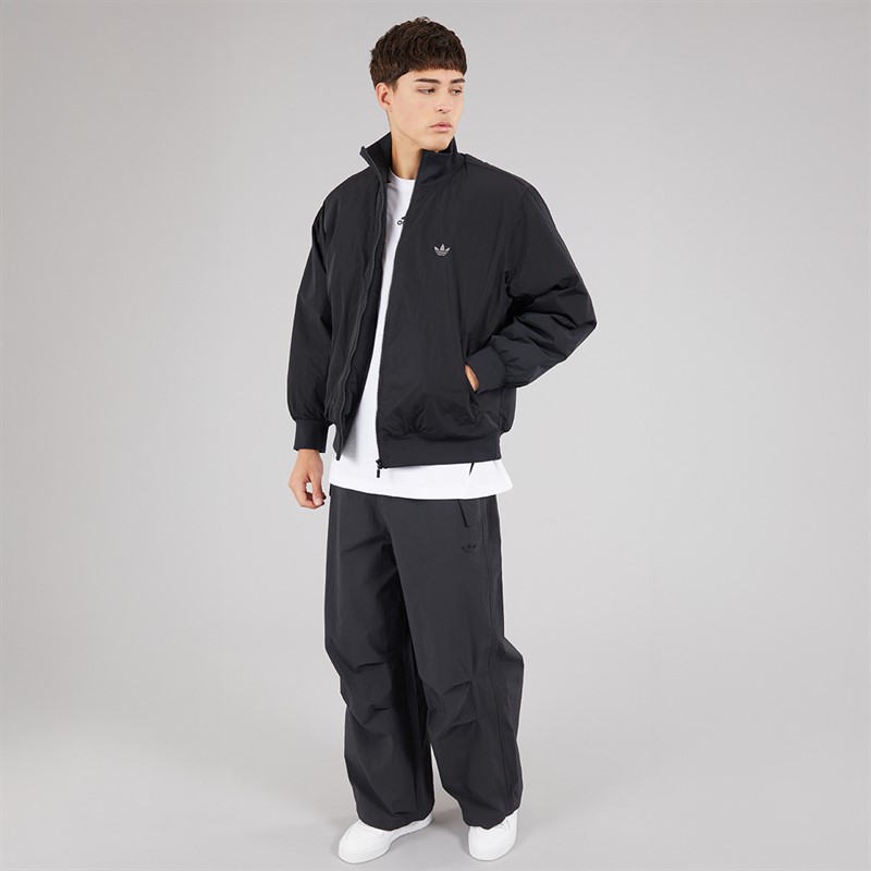 adidas Originals Mens Trefoil Oversized Hylon Bomber Jacket Black