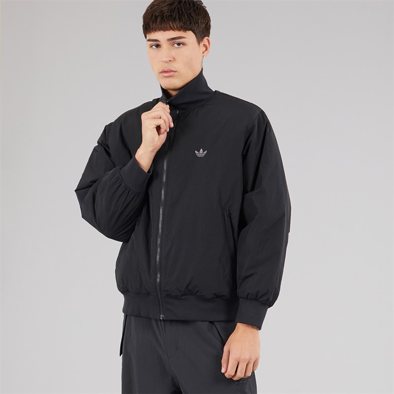 adidas Originals Mens Trefoil Oversized Hylon Bomber Jacket Black