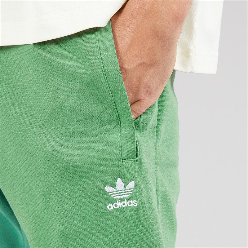adidas Originals Mens Trefoil Essentials Joggers Preloved Green