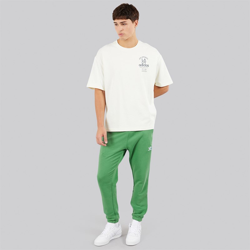 adidas Originals Mens Trefoil Essentials Joggers Preloved Green