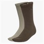 adidas Originals Mens Two Toned Two Pack Crew Socks Silver Pebble/Shadow Olive