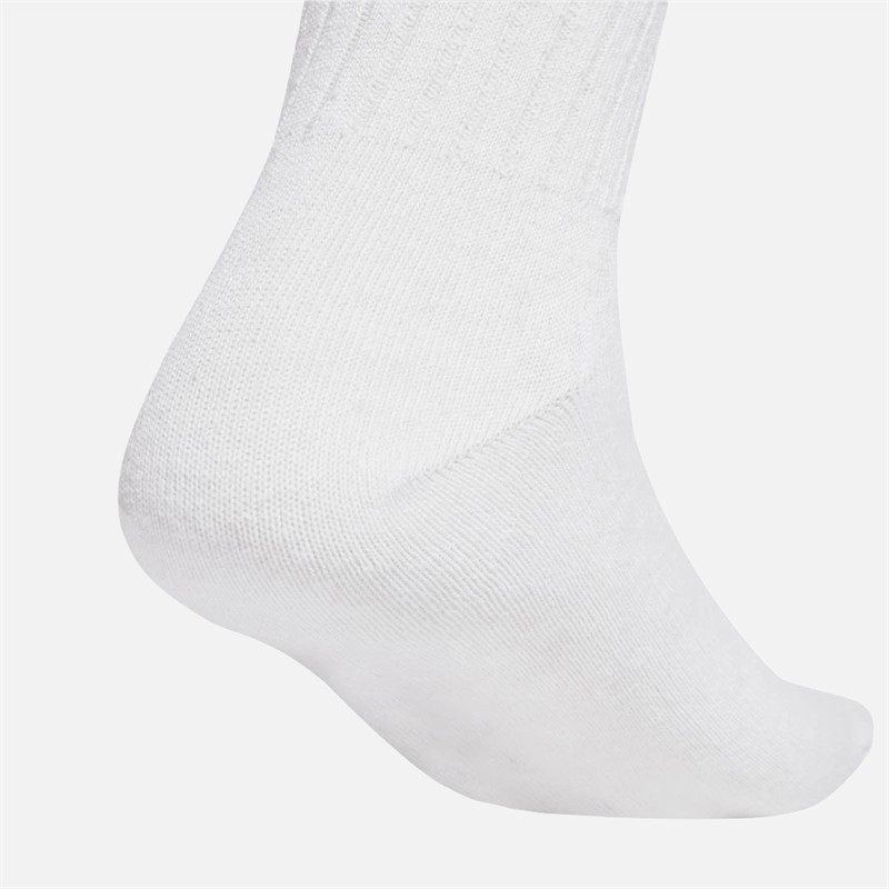 adidas Originals Mens 3-Stripes Ribbed Two Pack Crew Socks White/Maroon