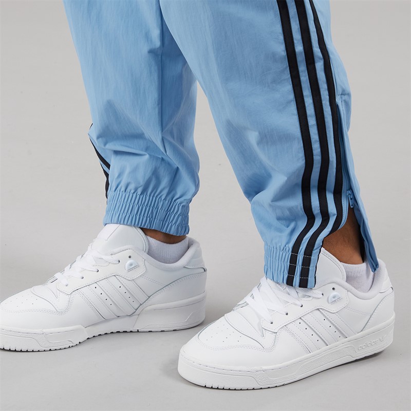 adidas Originals Mens Adicolor Trefoil Firebird Woven Track Pants Ash Blue/Black