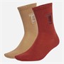 adidas Originals Mens Adibreak Two Pack Crew Socks Cardboard/Burnt Sienna