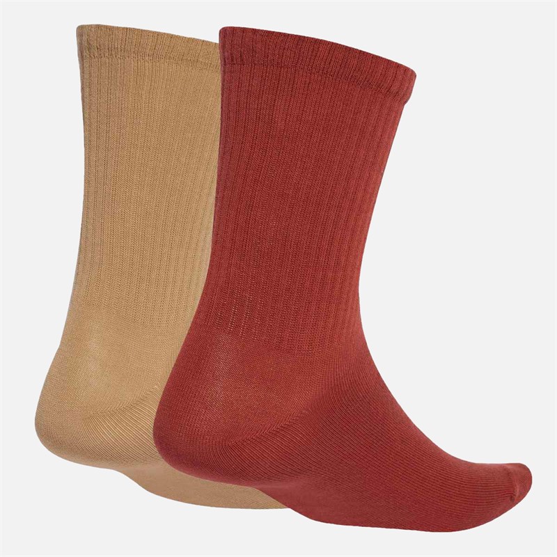 adidas Originals Mens Adibreak Two Pack Crew Socks Cardboard/Burnt Sienna