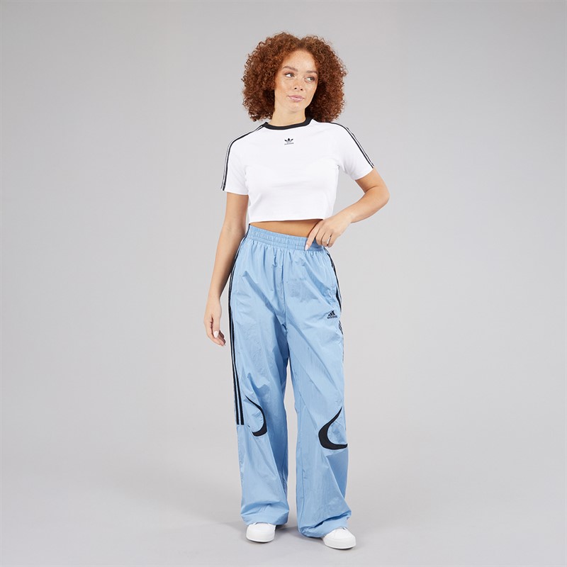 adidas Originals Womens Adicolor 3-Stripes Baby Cropped T-Shirt White