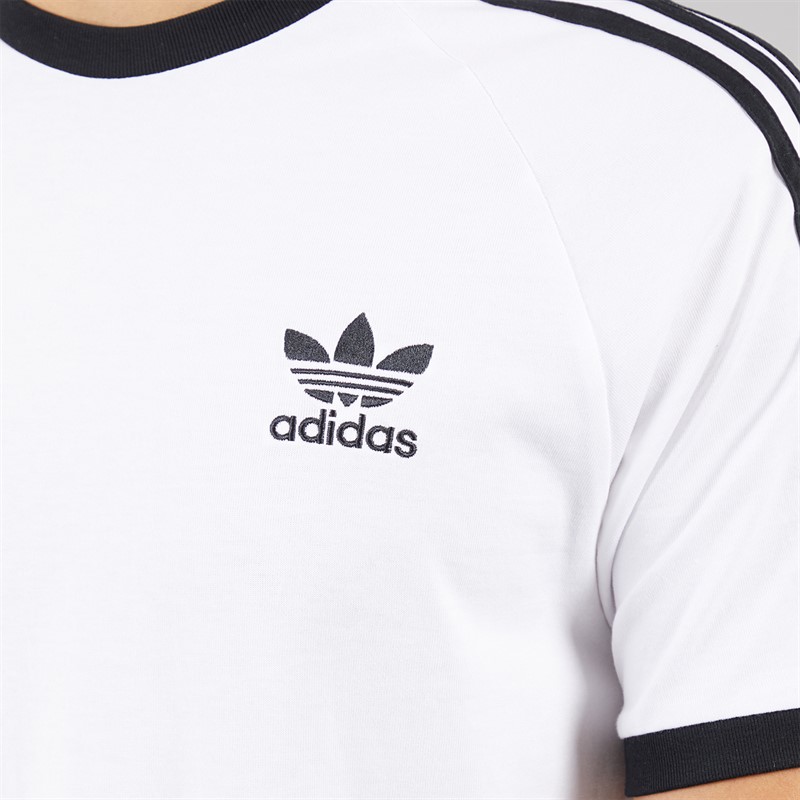 adidas Originals Mens Adicolor Classics 3-Stripes T-Shirt White