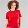 adidas Originals Womens Adicolor 3-Stripes Trefoil T-Shirt Better Scarlet