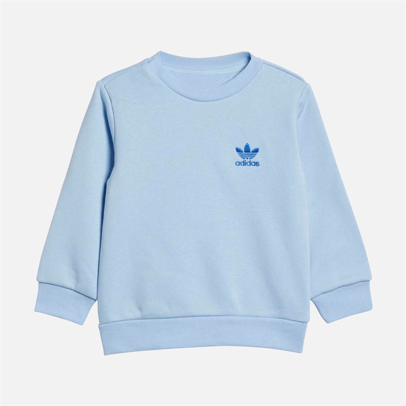 adidas Originals Infant Adicolor Sweatshirt And Joggers Set Clear Sky