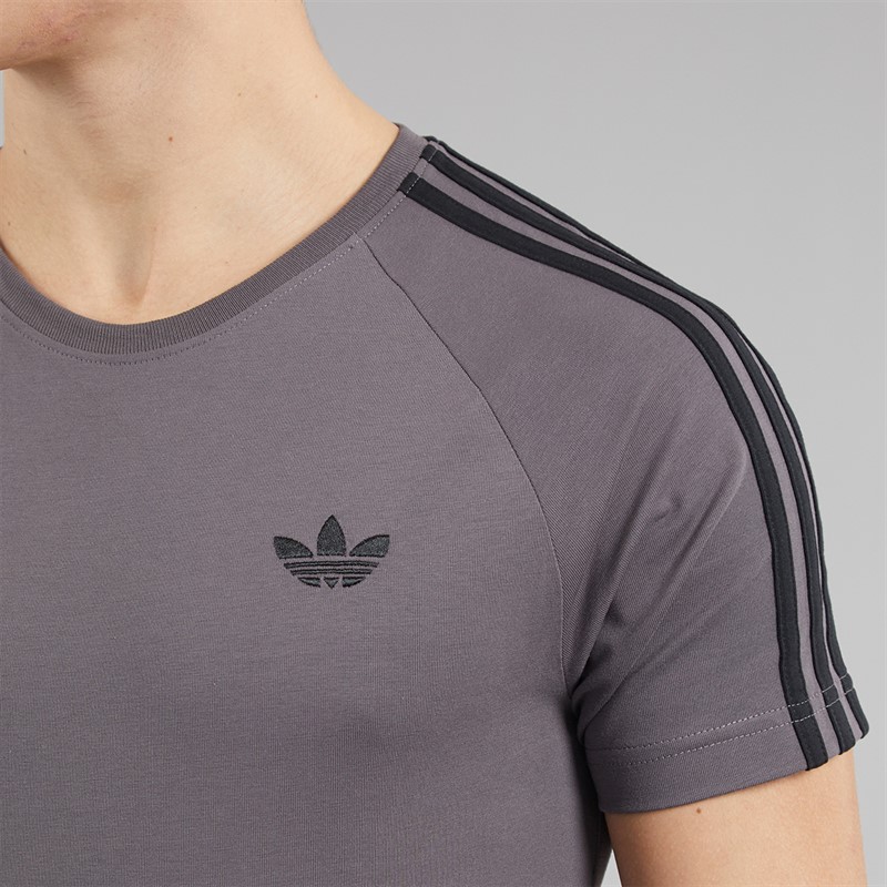 adidas Originals Mens Adicolor Trefoil T-Shirt Grey Strata/Black
