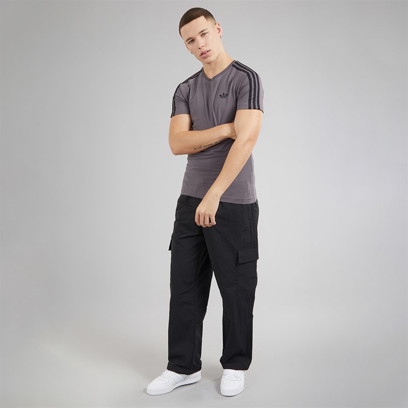 adidas Originals Mens Adicolor Trefoil T-Shirt Grey Strata/Black
