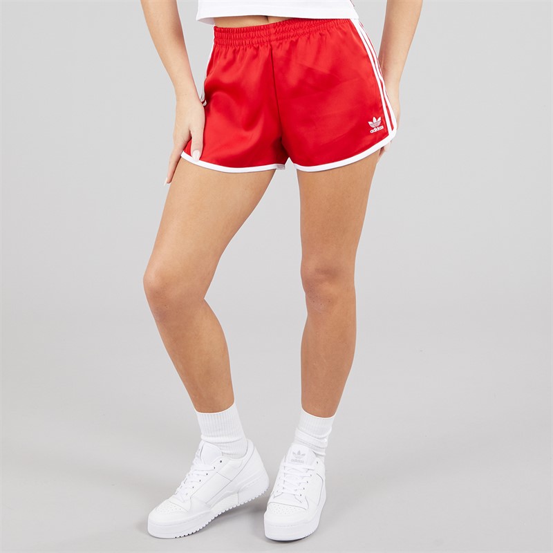 adidas Originals Womens Adicolor 3-Stripes Sprinter Shorts Better Scarlet