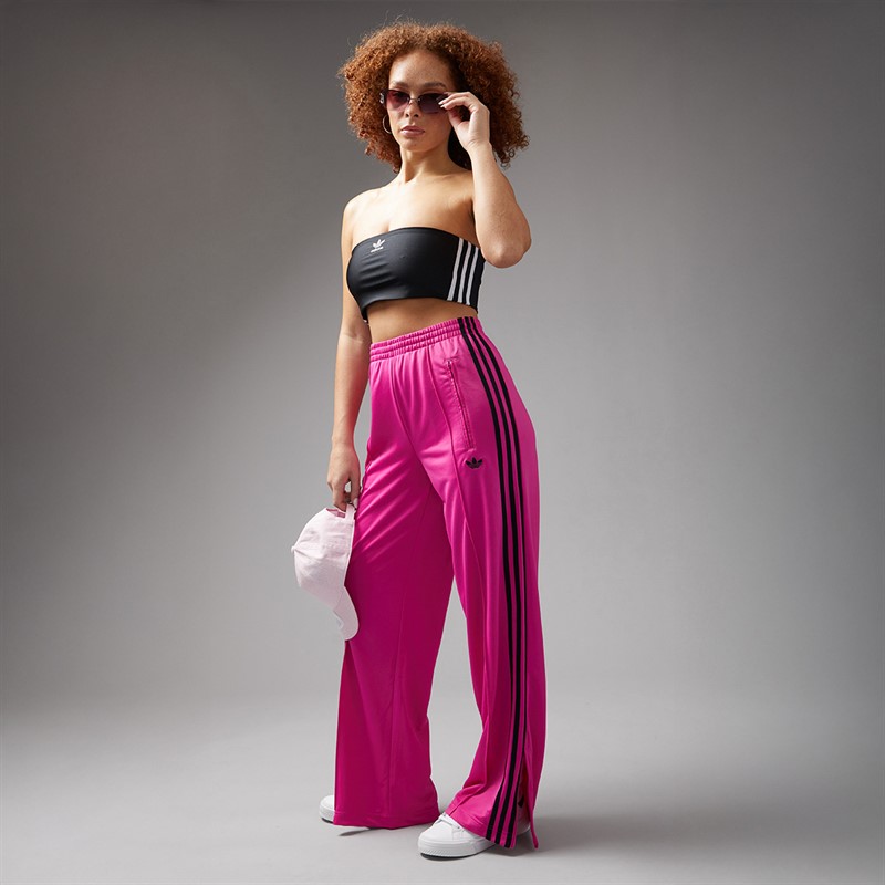 adidas Originals Womens Adicolor Classics Firebird Loose Fit Track Pants Semi Lucid Fuchsia/Black
