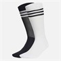 adidas Originals Mens 3-Stripes Textured Two Pack Crew Socks White/Black