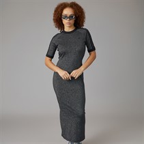 adidas Originals Womens Adicolor Holiday Glitter 3-Stripes Dress Black