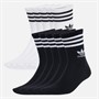 adidas Originals Mens 3-Stripes Trefoil Ten Pack Crew Socks White/Black