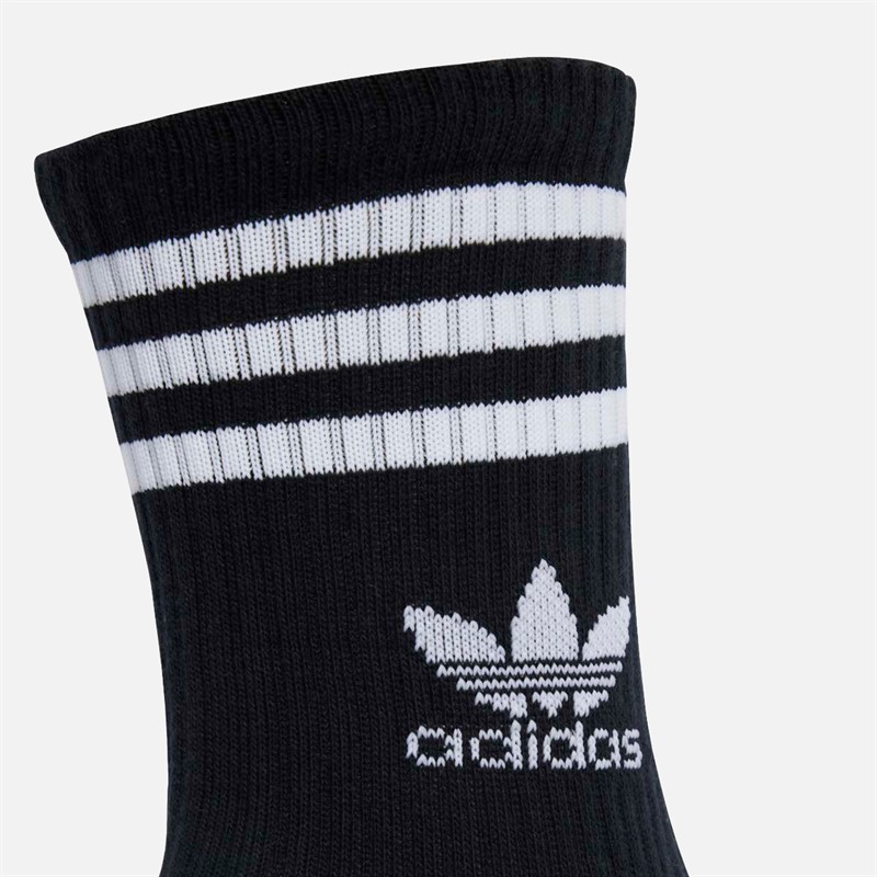 adidas Originals Mens 3-Stripes Trefoil Ten Pack Crew Socks White/Black