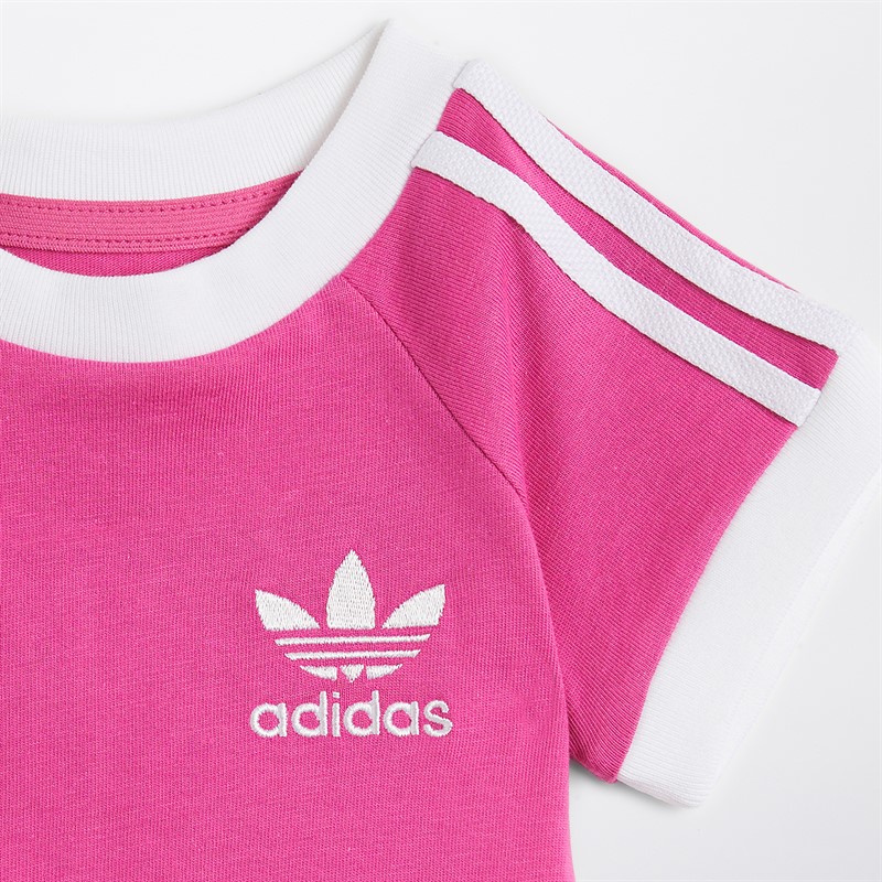 adidas Originals Infant Adicolor 3-Stripes T-Shirt Semi Lucid Fushia