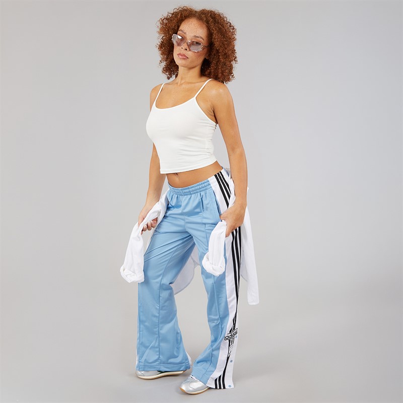 adidas Originals Womens Adibreak 3-Stripes Popper Track Pants Ash Blue/Black
