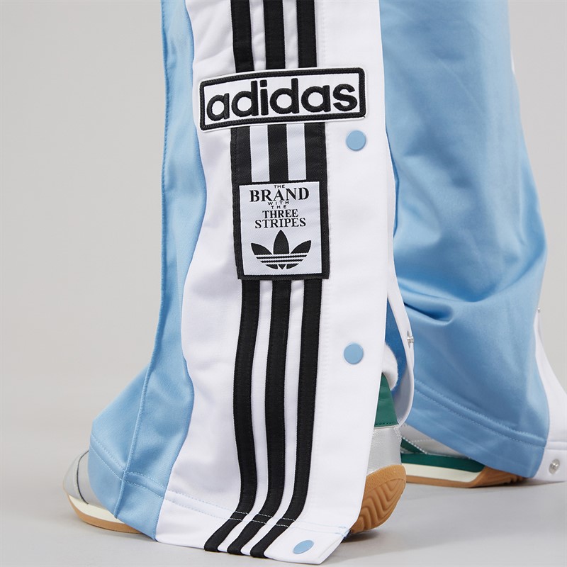 adidas Originals Womens Adibreak 3-Stripes Popper Track Pants Ash Blue/Black