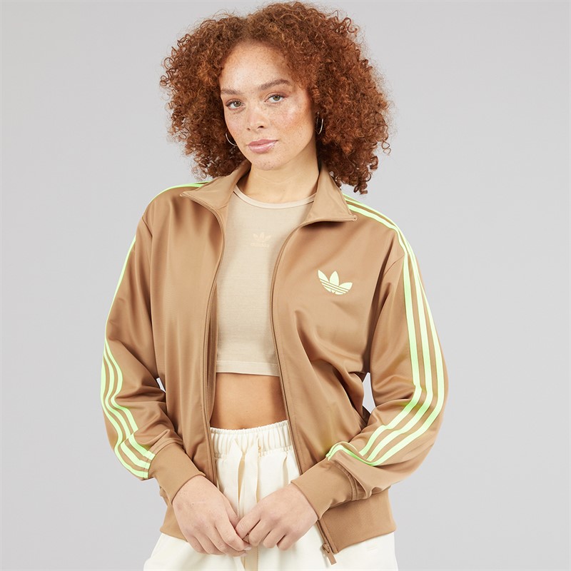 adidas Originals Womens Adicolor Classics Firebird Loose Fit Track Top Cardboard/Signal Green