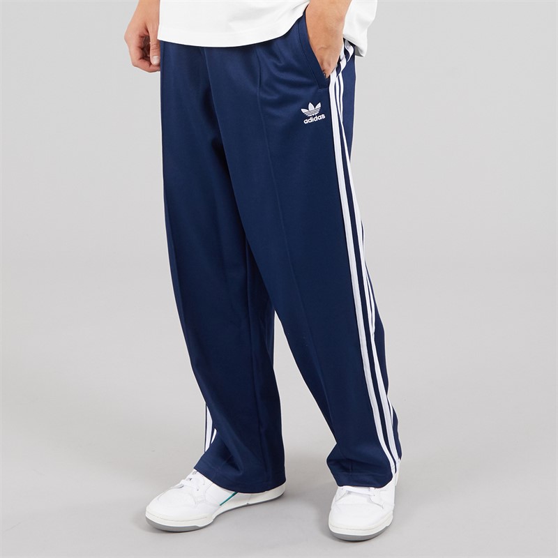 adidas Originals Mens Adicolor Trefoil Firebird Baggy Fit Track Pants Night Indigo