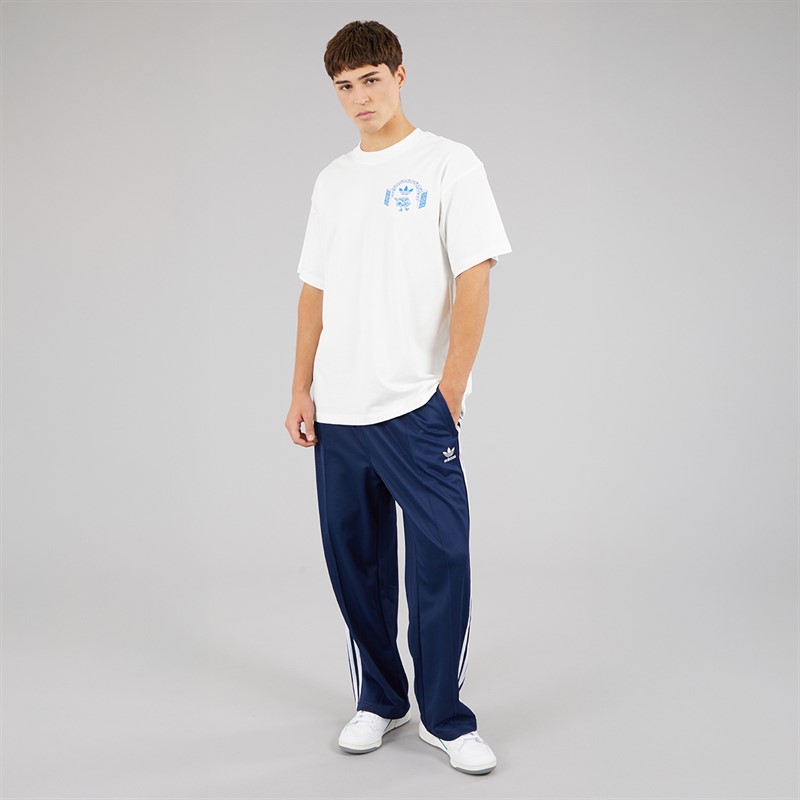 adidas Originals Mens Adicolor Trefoil Firebird Baggy Fit Track Pants Night Indigo