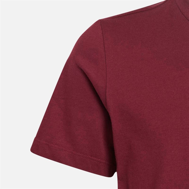 adidas Originals Junior Adicolor Trefoil Logo T-Shirt Maroon/Clear Pink