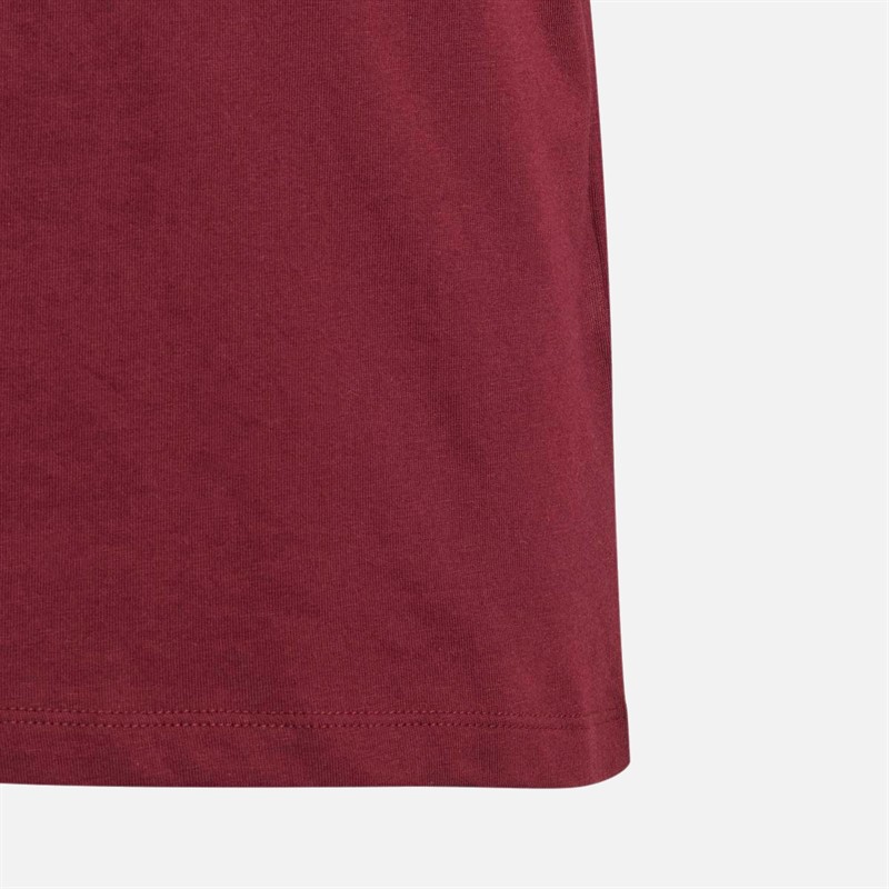 adidas Originals Junior Adicolor Trefoil Logo T-Shirt Maroon/Clear Pink