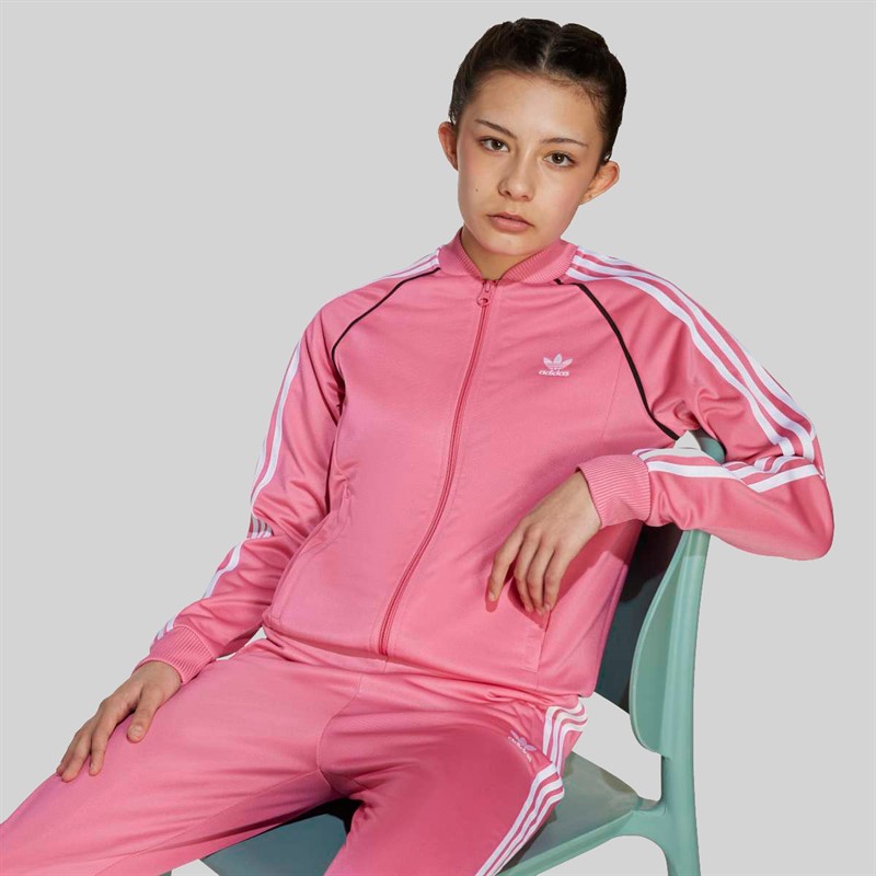 adidas Originals Junior Girls Adicolor Superstar Track Top Pink Fushion